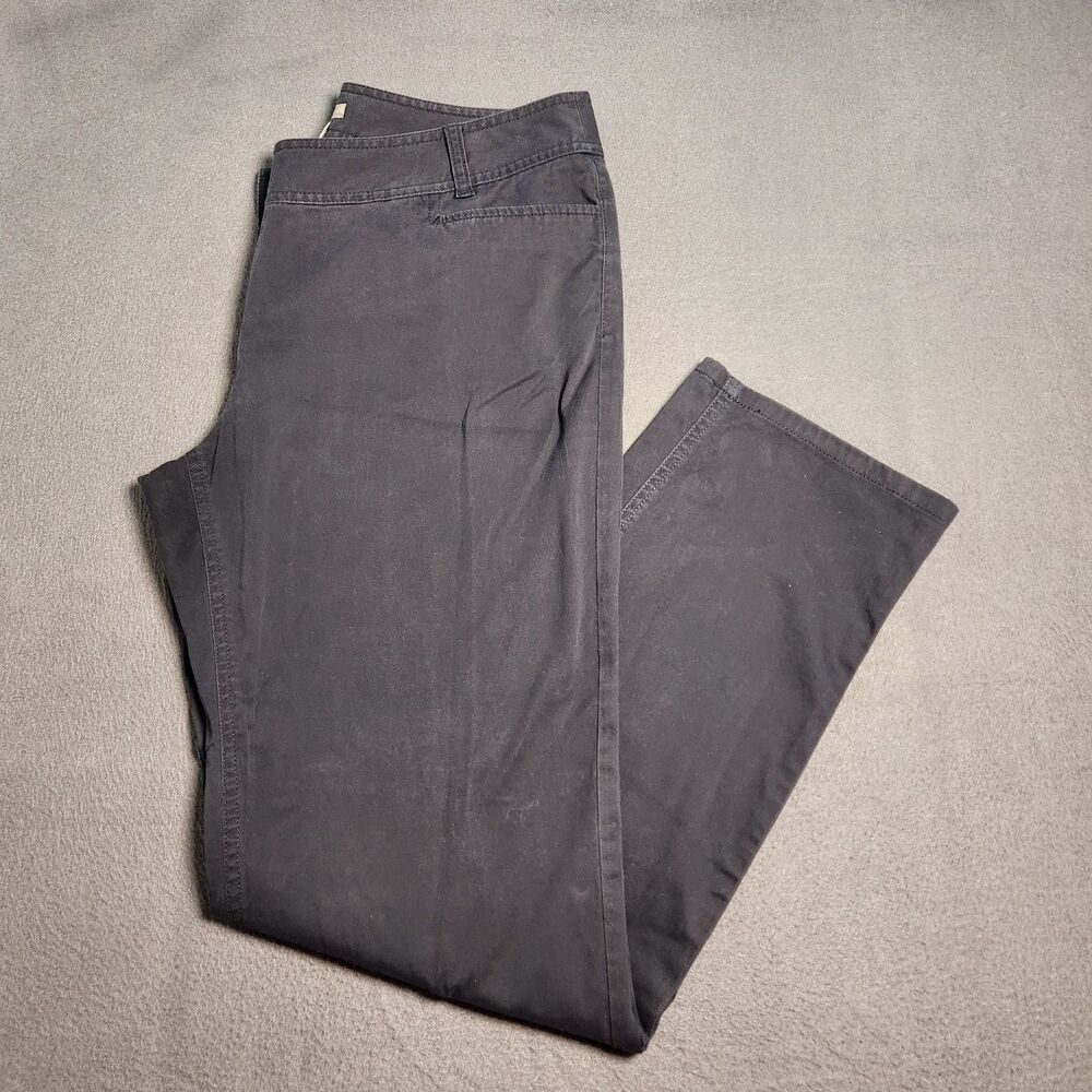 J. Jill Chino Pants Women 10 Navy Stretch Mid Rise Straight Leg